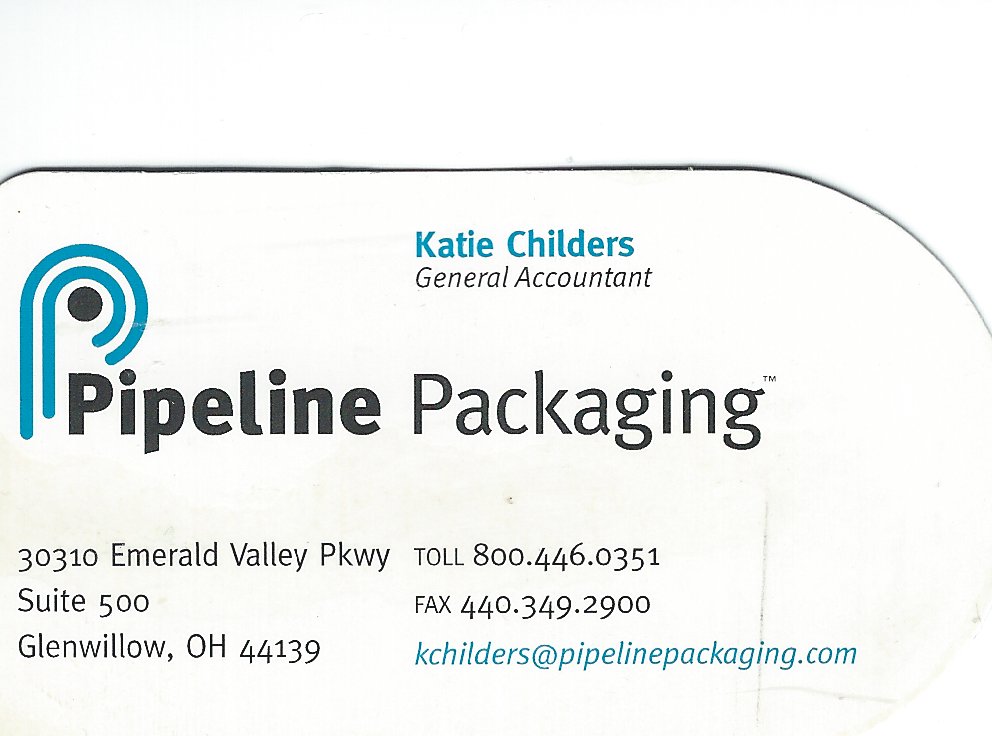 Katie Childers Pipeline Packaging