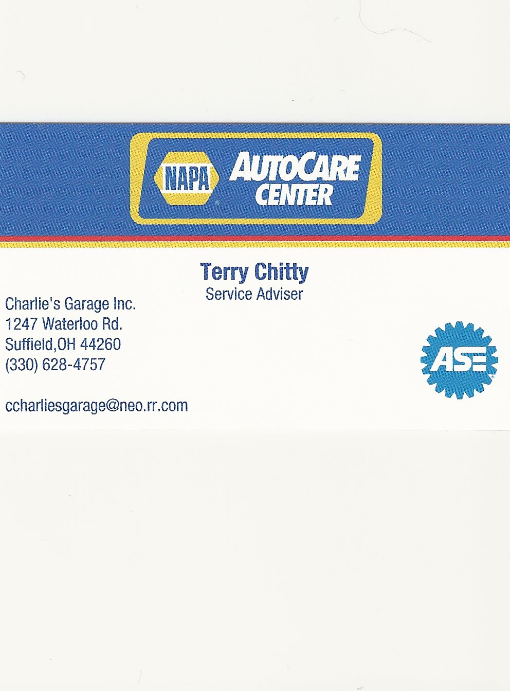 Terry Chitty Charlies Garage