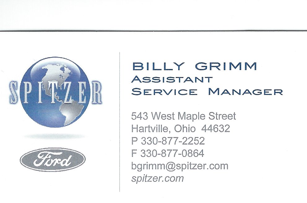 Billy Grimm Spitzer Ford